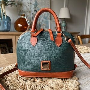 Dooney and Bourke Pebble Leather Bitsy Bag - Forest Green Color -EUC!